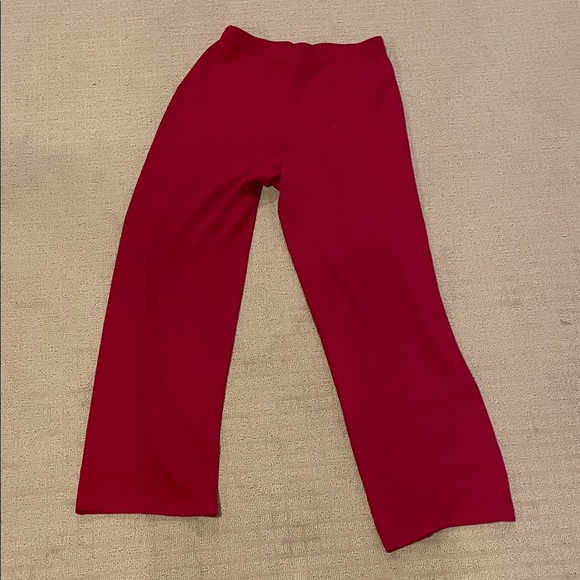 St. John Pants - St John Vibrant Red Wide-Leg Pants